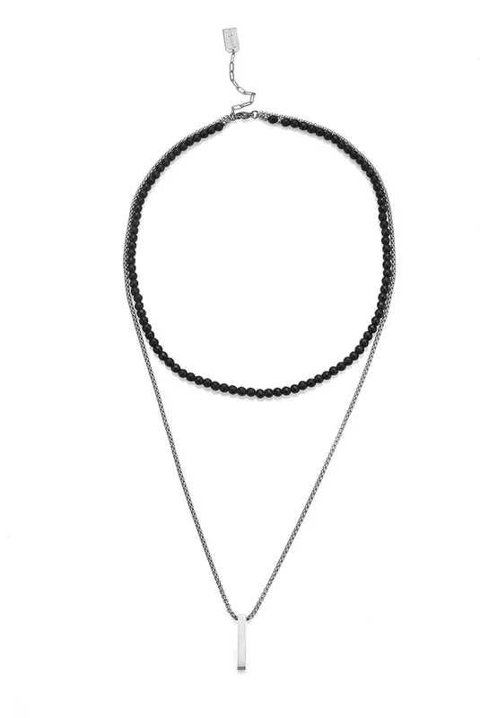 Κολιέ Onyx & Bullion pendant.