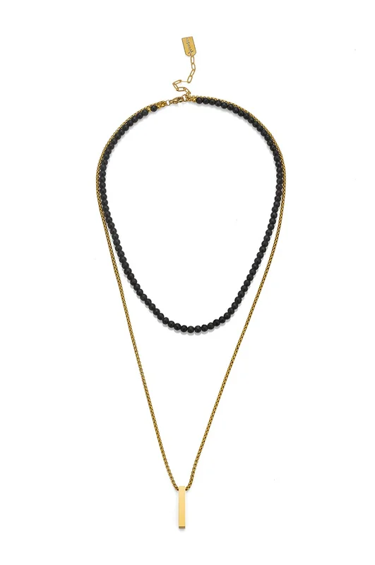 Κολιέ Onyx & Bullion pendant.