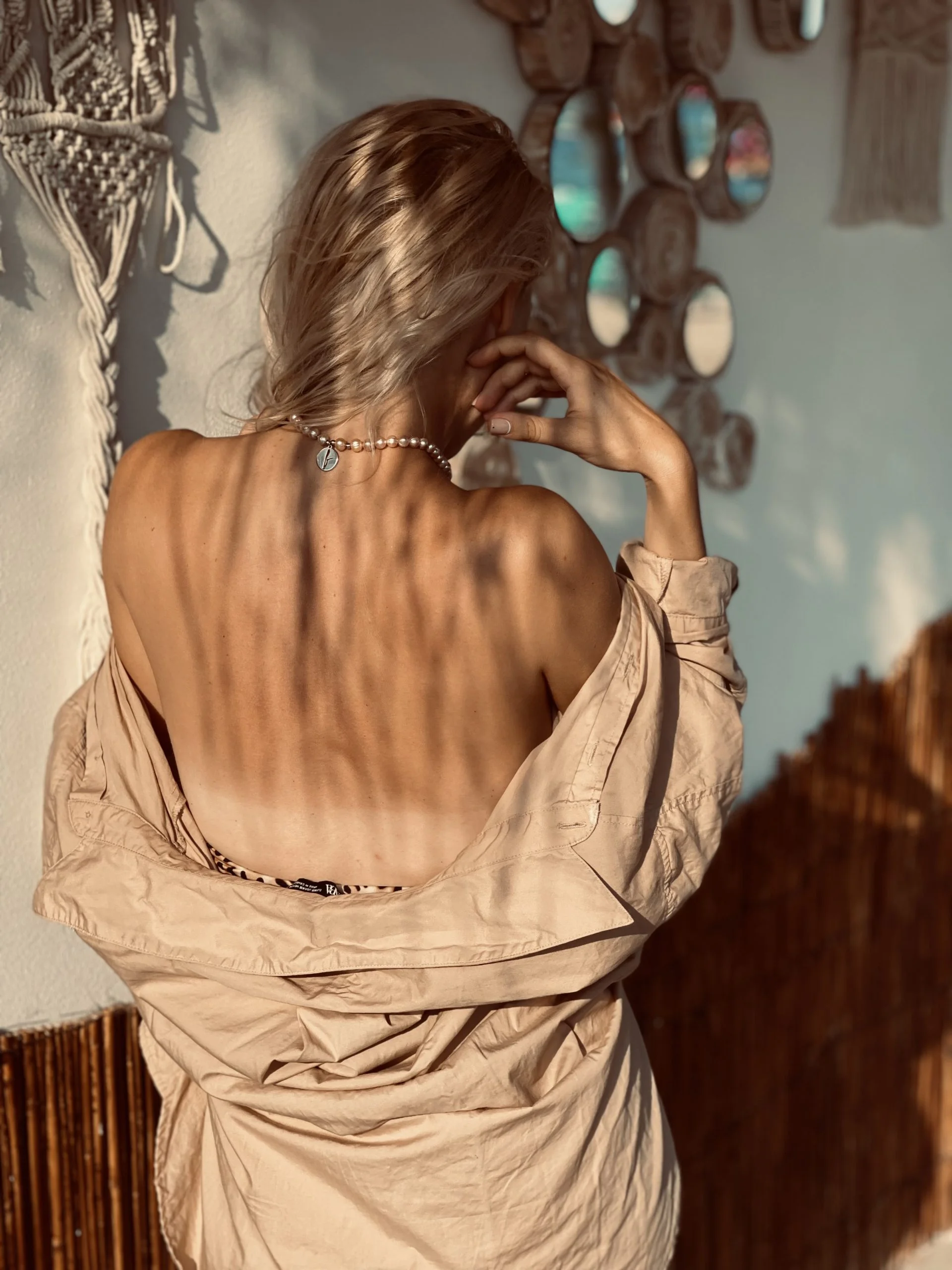 Κολιέ F Pearls Pink Vibes