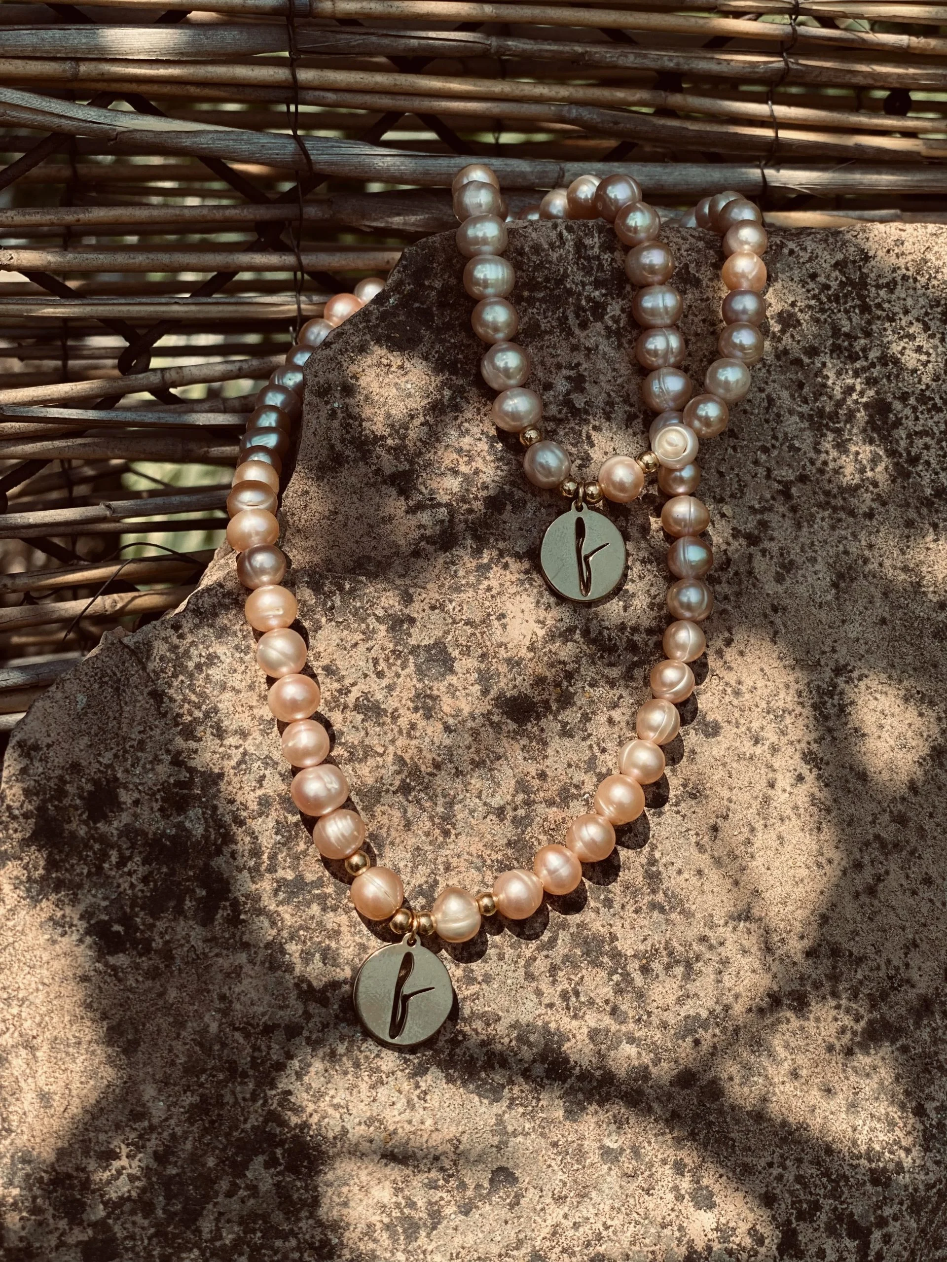 Κολιέ F Pearls Pink Vibes