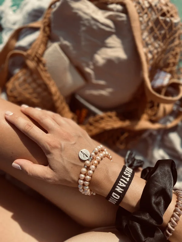 Κολιέ F Pearls Pink Vibes