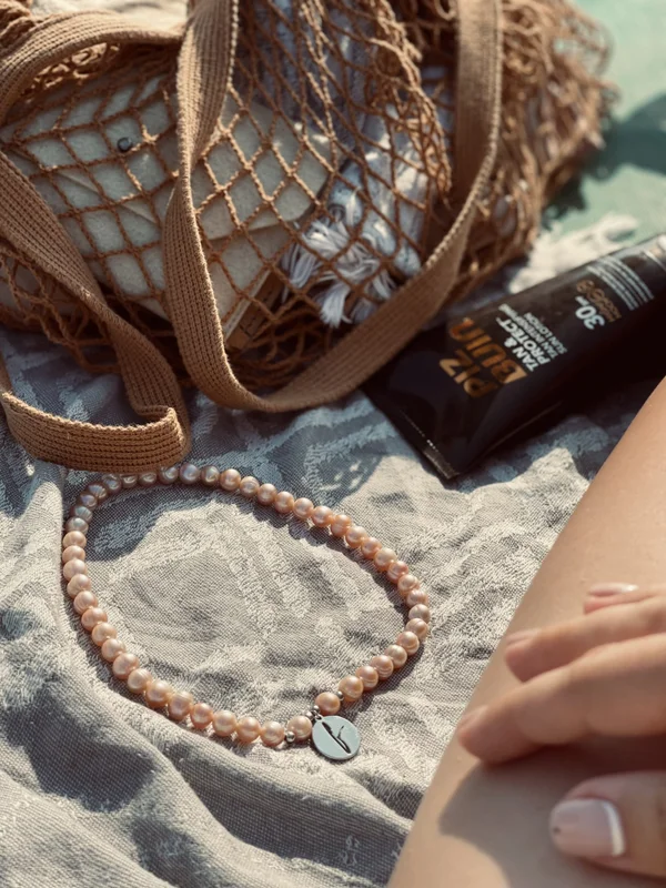 Κολιέ F Pearls Pink Vibes