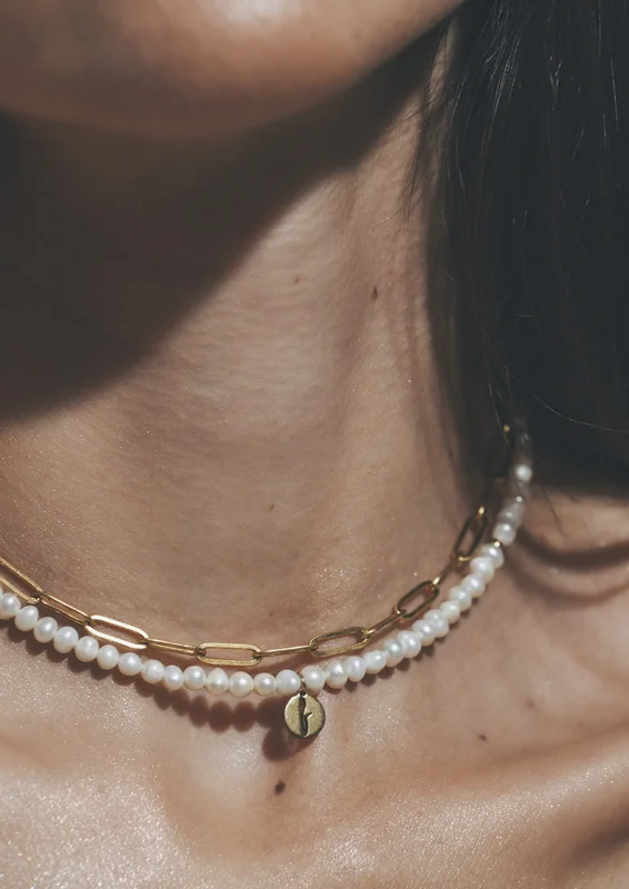 Κολιέ Pearls & Clips