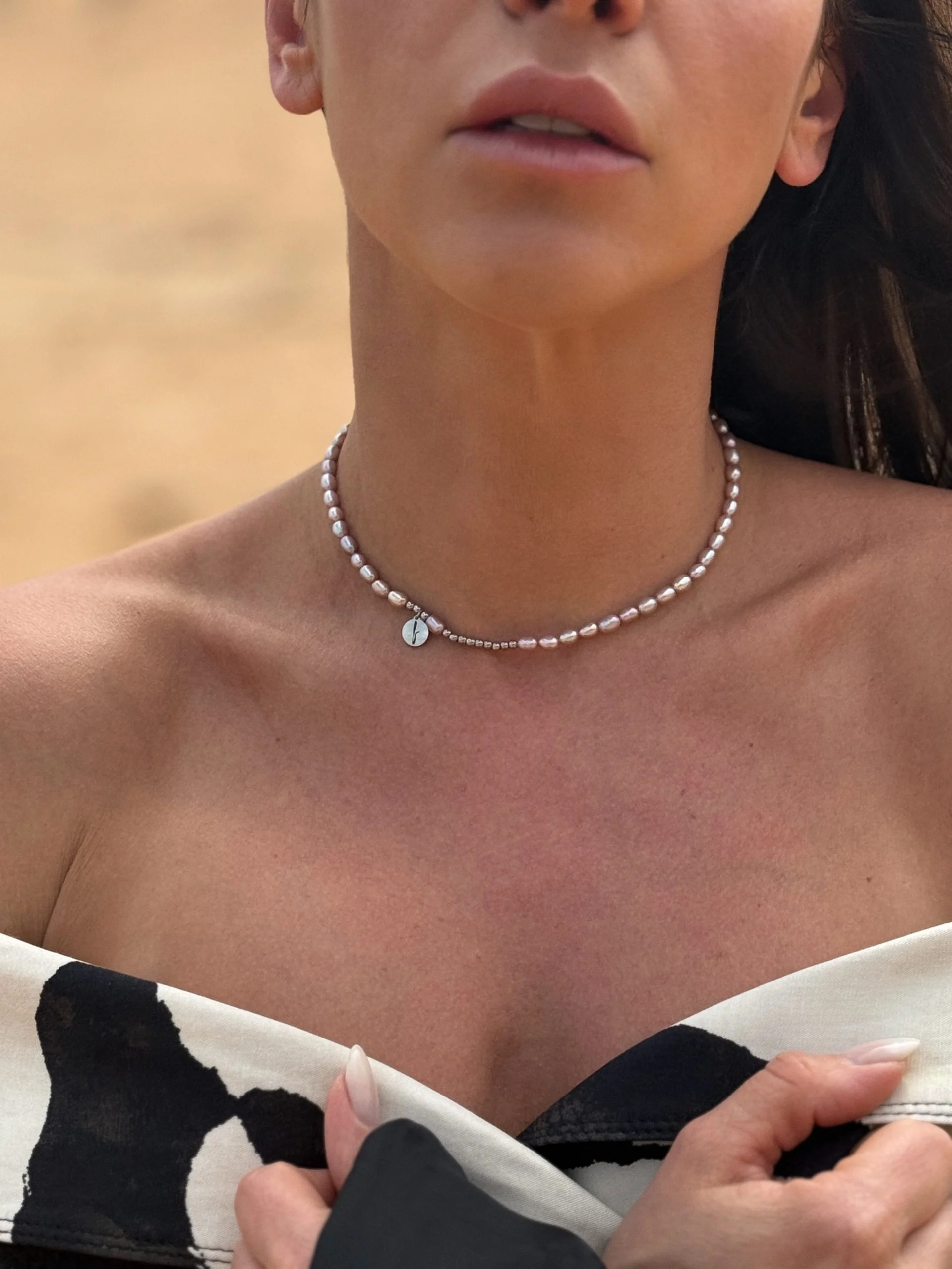 Κολιέ Rice pearls Smash