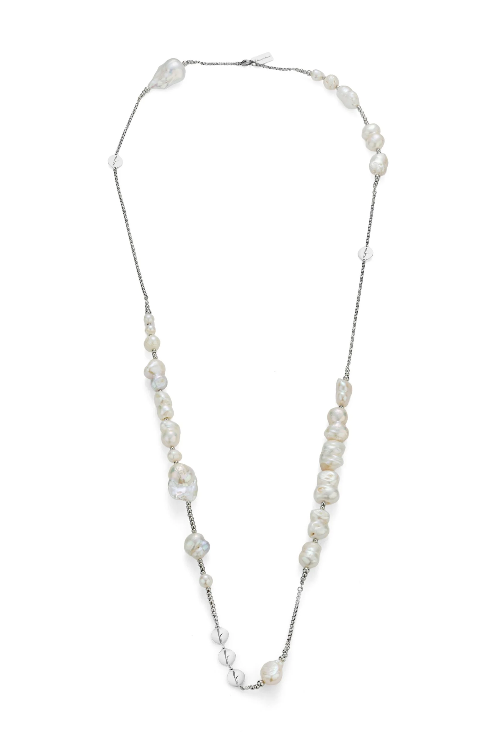 Πολυλειτουργικό κολιέ Baroque pearl flow