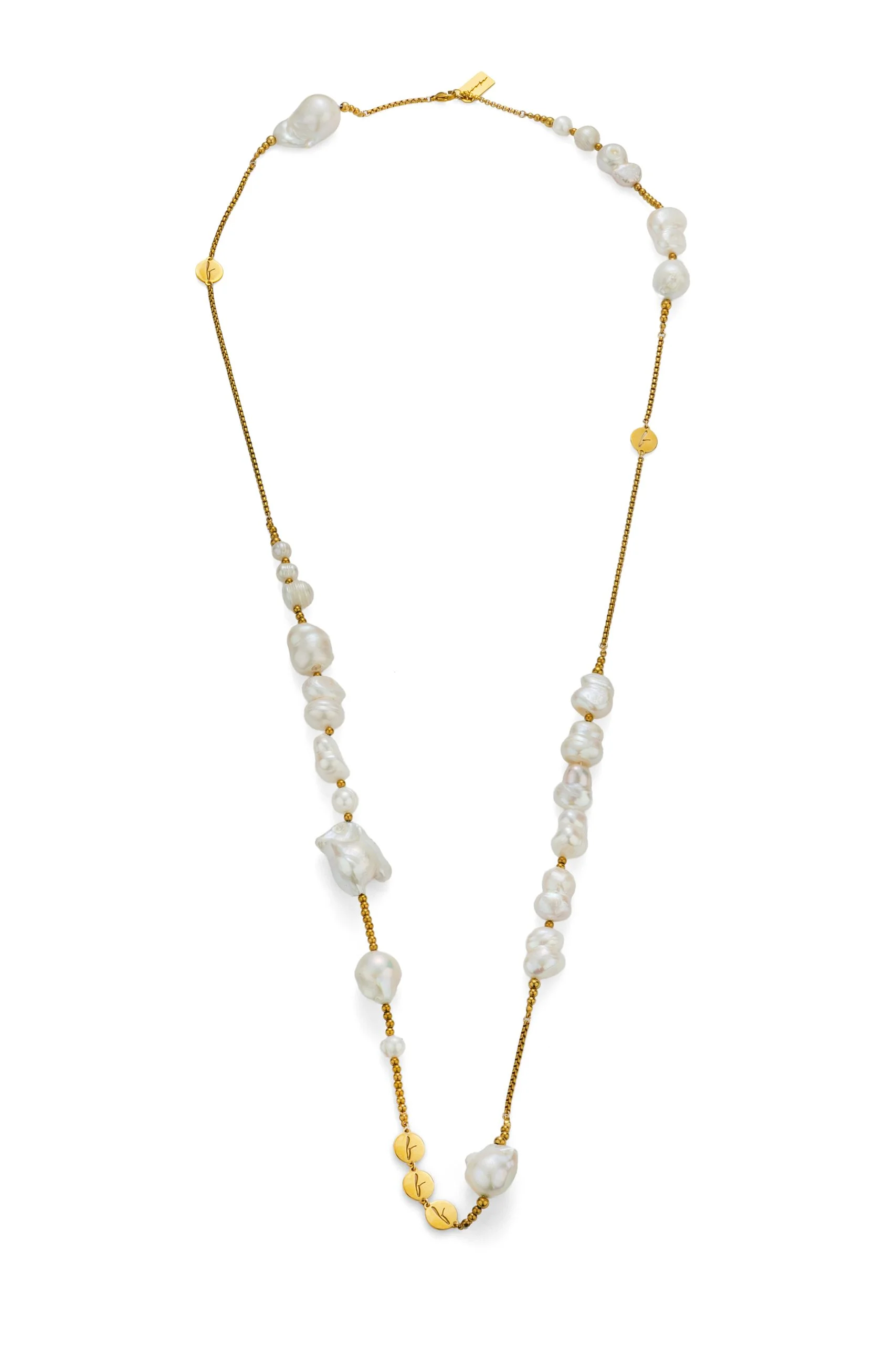 Πολυλειτουργικό κολιέ Baroque pearl flow