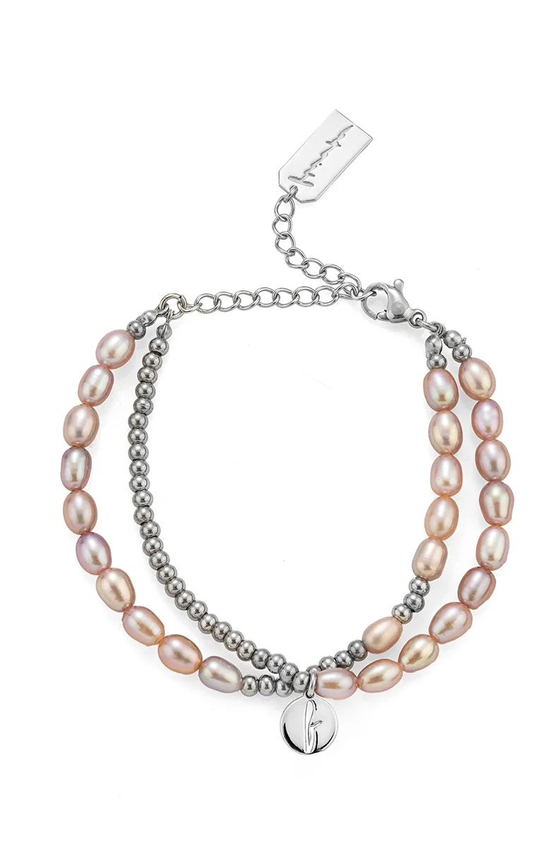 Διπλό βραχιόλι Rice pearls blended