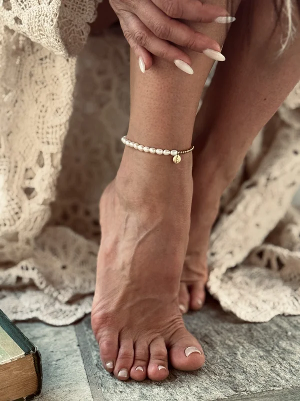 Βραχιόλι αστραγάλου Rice pearls blended